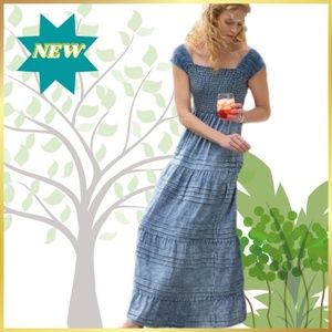 Soft Surroundings Rocaille Dress Maxi - Denim Blue Color - Size XL - NWT